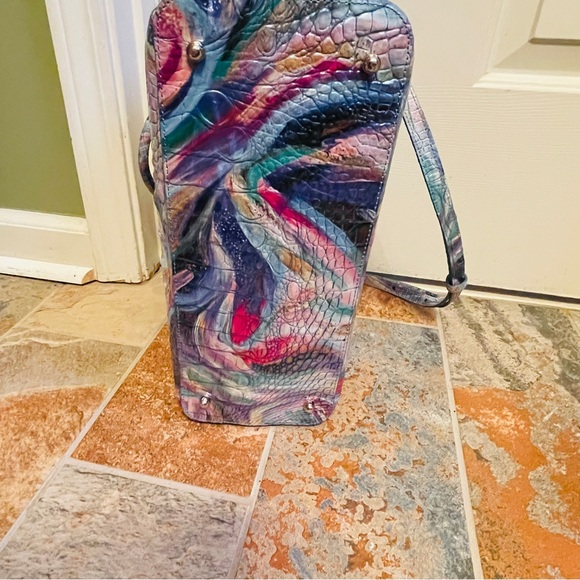 🎁SALE! Brahmin HARD TO FIND! Large Duxbury Croc Embossed Leather in Elope!!! - Picture 9 of 16